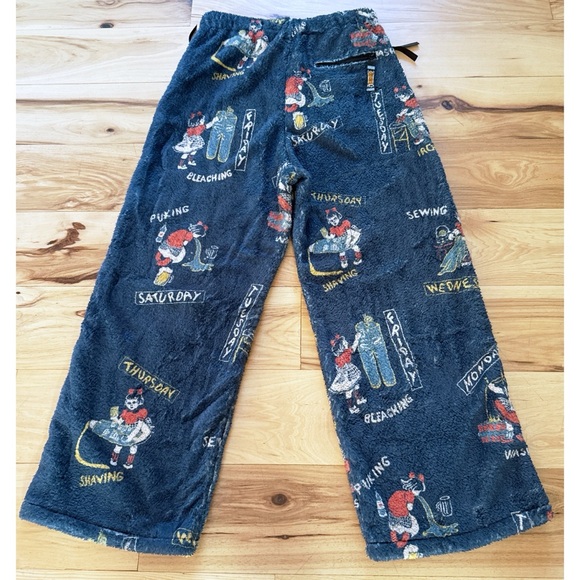 NWOT Unisex Japan Kapital Kountry Calendar Weekly Chores Pattern Straight Pants - Picture 9 of 12